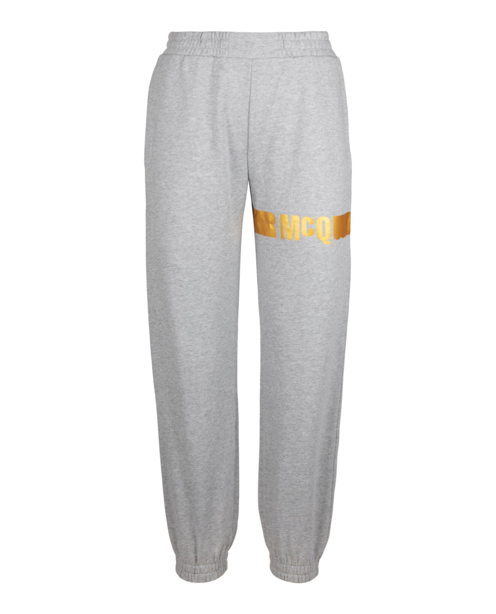 McQ Alexander McQueen Cotton Logo Sweatpants Grey Melange Pants - Tophatter Daily Deals