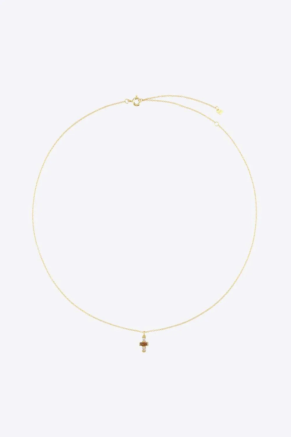 Zircon Cross Pendant 925 Sterling Silver Necklace Necklaces - Tophatter Daily Deals