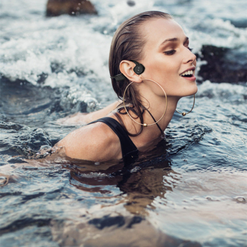 Bone Conduction Swimming IPX8 Waterproof Fitness Ear Headphones 0 - Tophatter Daily Deals
