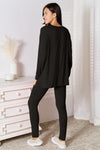 Basic Bae Full Size V-Neck Soft Rayon Long Sleeve Top and Pants Lounge Set Loungewear Sets - Tophatter Daily Deals
