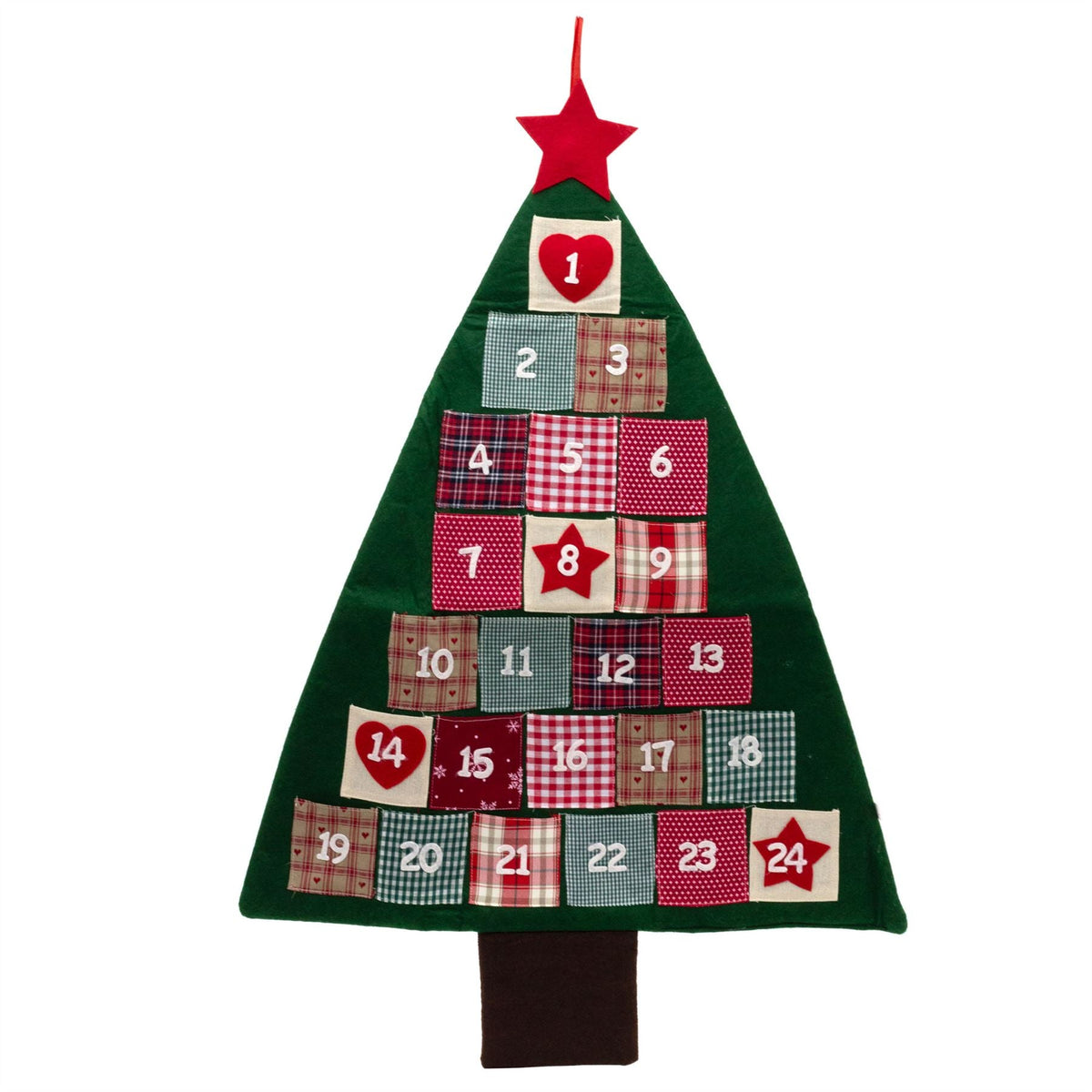 Christmas Tree Advent Calendar | Reusable 24 Pocket Advent Calendar - 90cm Advent Calendar - Tophatter Daily Deals