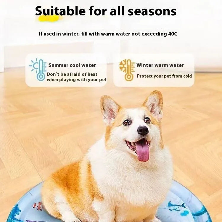 Summer Cooling Pet Water Bed Cushion Ice Pad Dog Sleeping Square Mat For Puppy Dogs Cats Pet Kennel Cool Cold - Tophatter Daily Deals