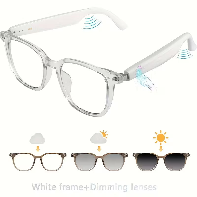 2025 Wireless Smart Glasses – Auto-Dimming, Touch Control, Hands-Free Audio Electronics - Tophatter Daily Deals