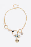 18K Gold-Plated Rhinestone Evil Eye Pendant Necklace Necklaces - Tophatter Daily Deals