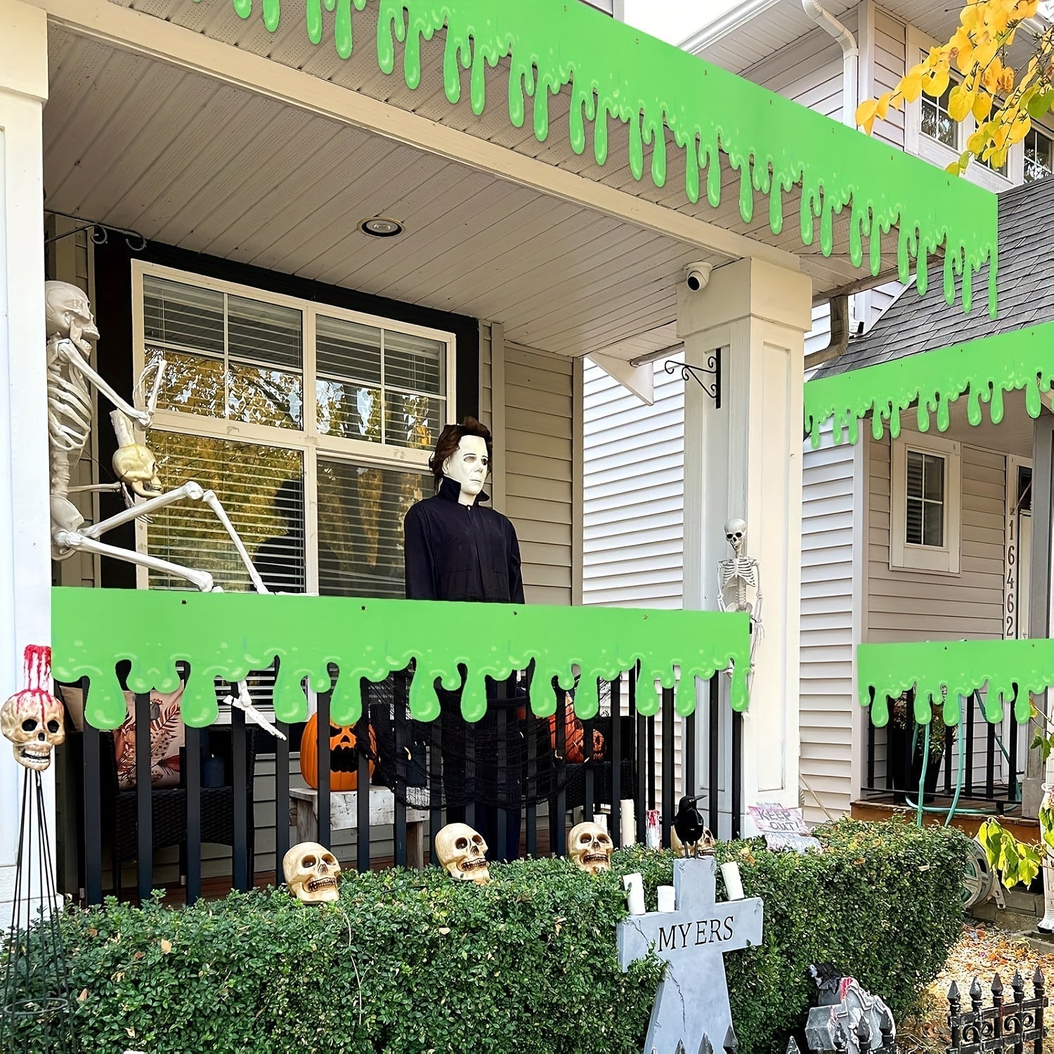 Halloween UV Reactive Green Slime Banner Halloween - Tophatter Daily Deals