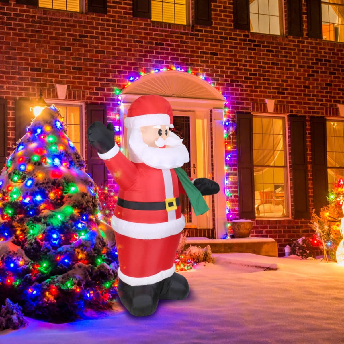 6.4ft Inflatable Christmas Giant Santa Claus Seasonal Decor - Tophatter Daily Deals