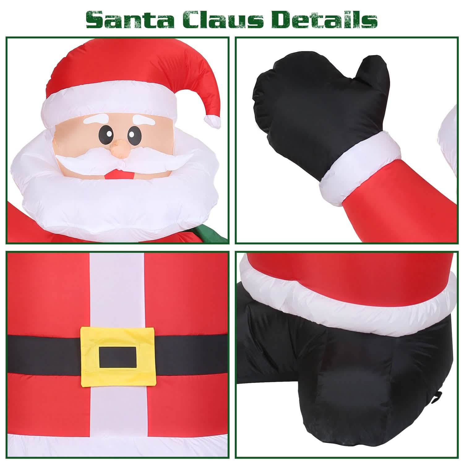 6.4ft Inflatable Christmas Giant Santa Claus Seasonal Decor - Tophatter Daily Deals
