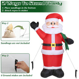 6.4ft Inflatable Christmas Giant Santa Claus Seasonal Decor - Tophatter Daily Deals