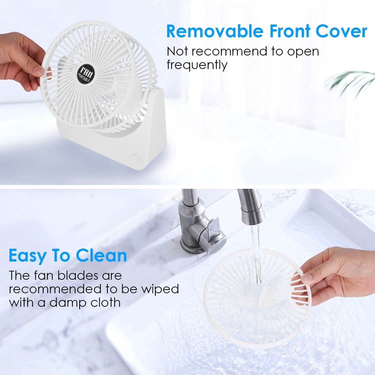 6.5" Desk Fan USB Powered 3 Speeds Household Appliances - Tophatter Daily Deals