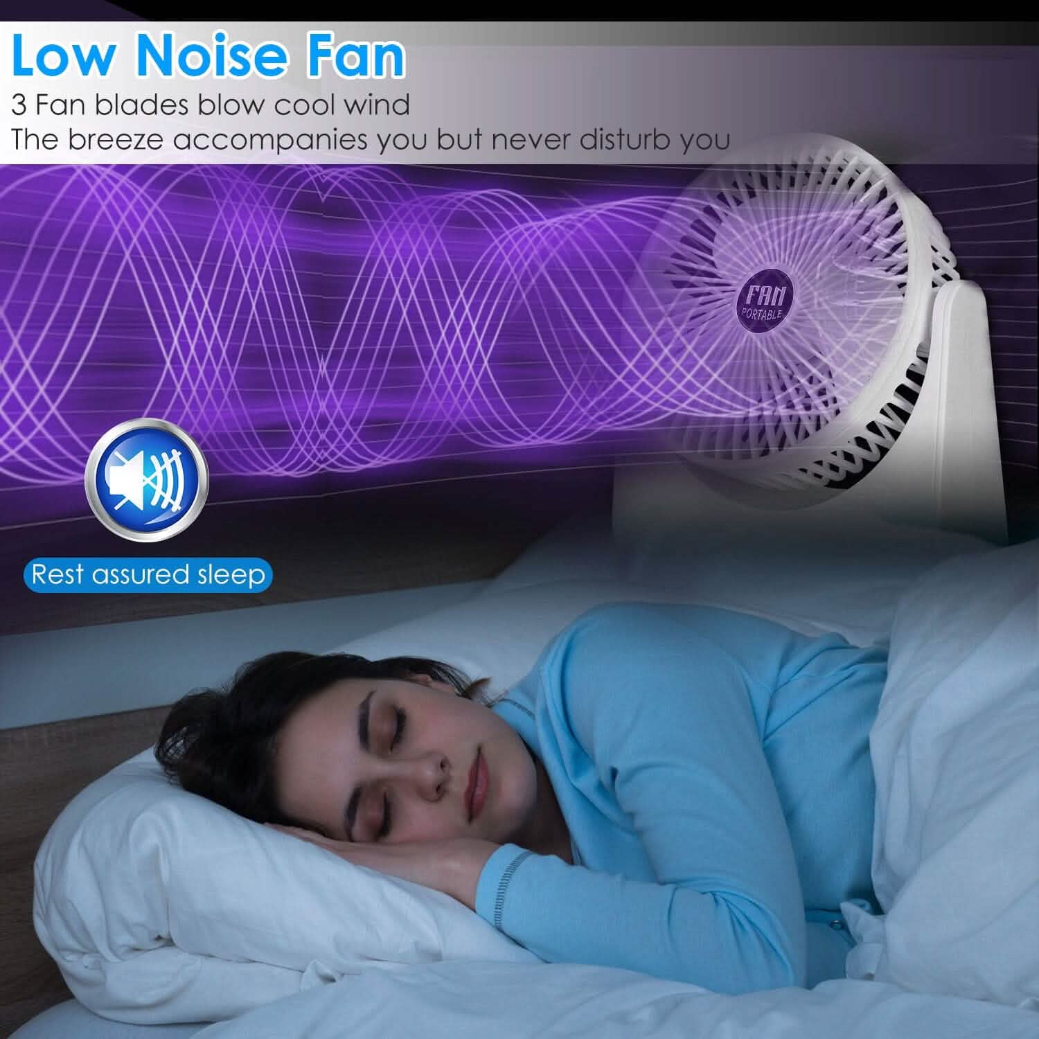 6.5" Desk Fan USB Powered 3 Speeds Household Appliances - Tophatter Daily Deals