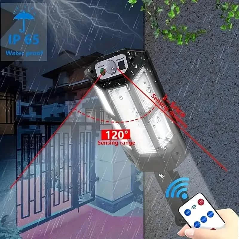 6500K Bright LED Solar Wall Light 3 Lighting Mode Light Solar Outdoor Lights - Tophatter Daily Deals