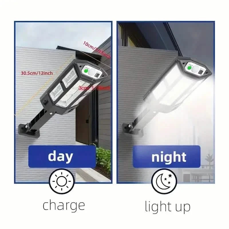 6500K Bright LED Solar Wall Light 3 Lighting Mode Light Solar Outdoor Lights - Tophatter Daily Deals