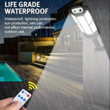 6500K Bright LED Solar Wall Light 3 Lighting Mode Light Solar Outdoor Lights - Tophatter Daily Deals