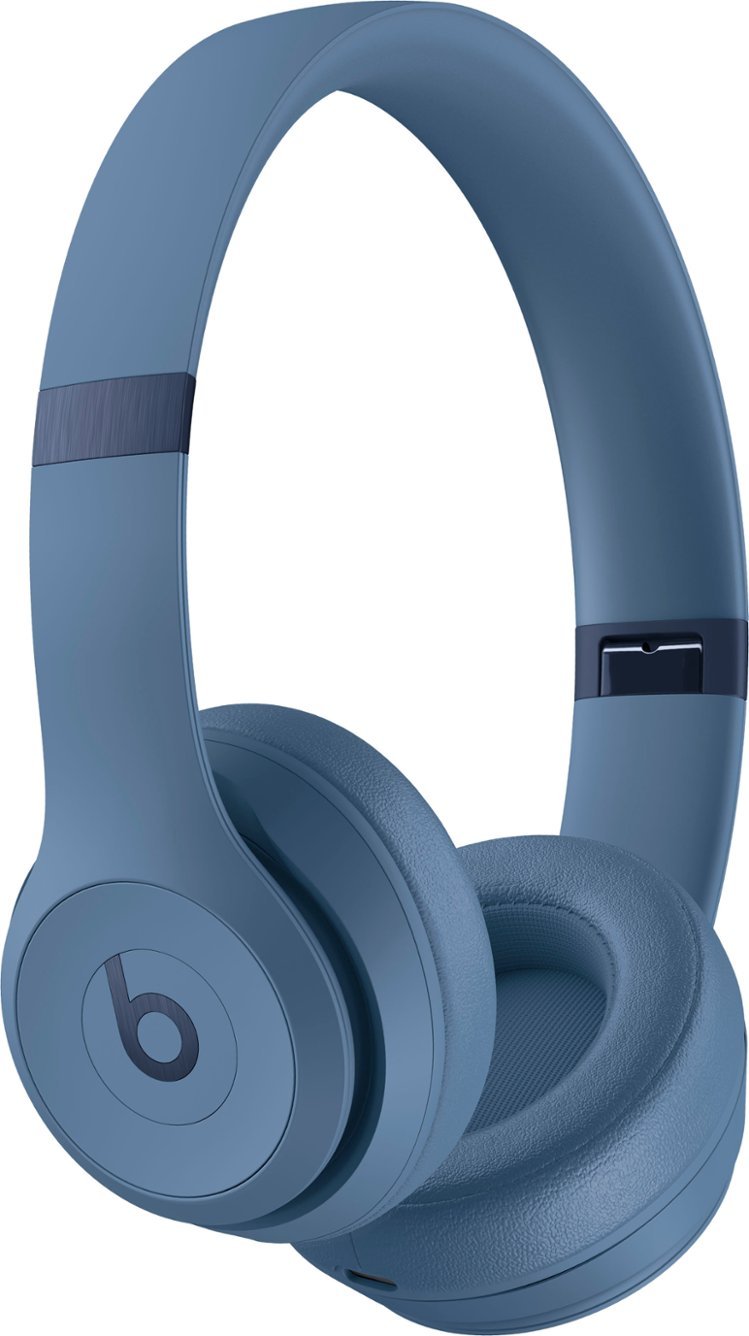 Beats - Solo 4 True Wireless On-Ear Headphones - Slate Blue Slate Blue Headphones - Tophatter Daily Deals