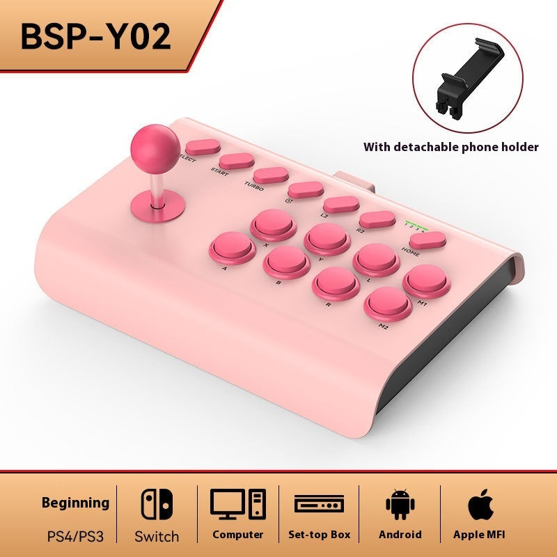 Arcade Rocker Ps4 Computer Android TV Set-top Box Cherry Blossom Powder 0 - Tophatter Daily Deals