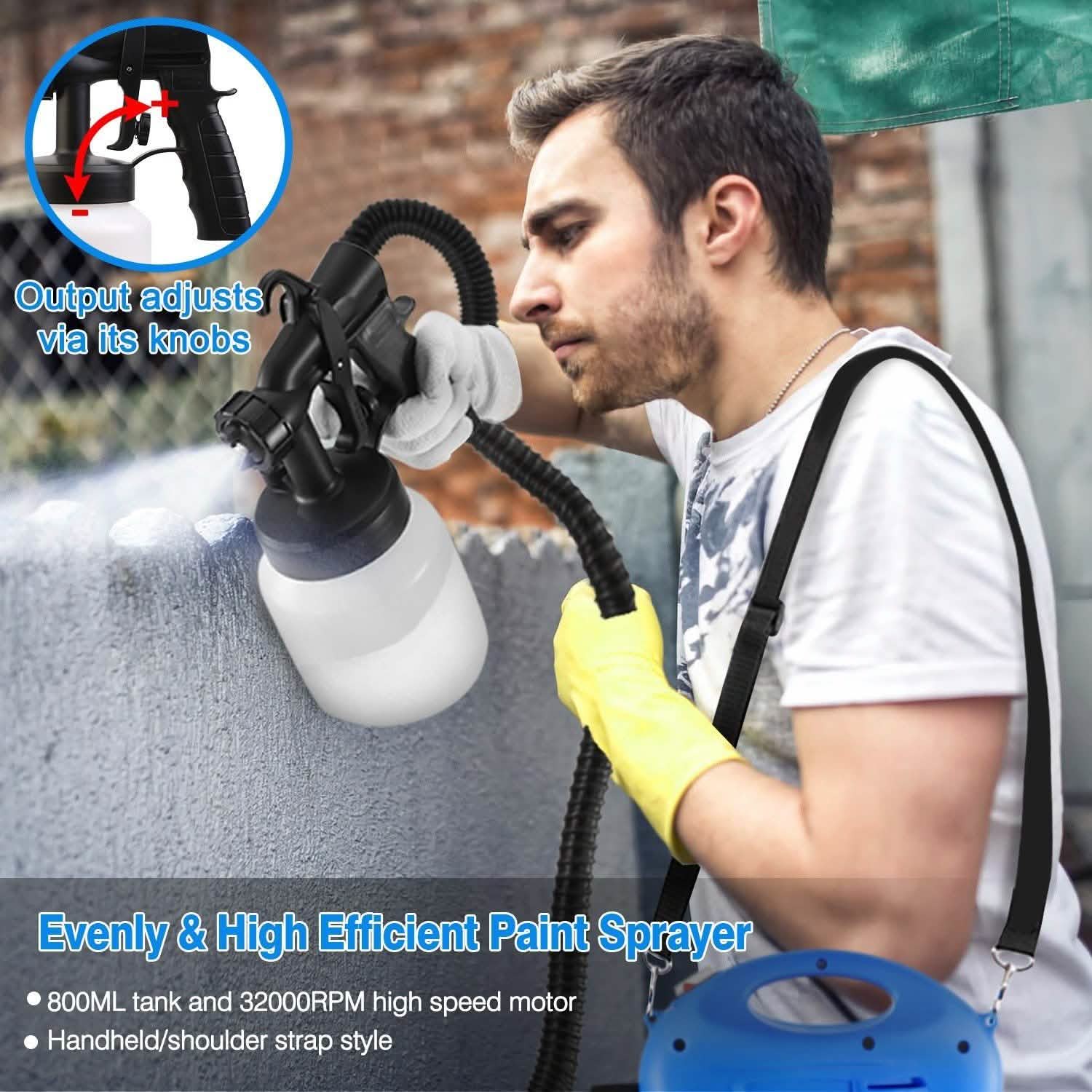 650W/800ML Paint Sprayer Home Improvement - Tophatter Daily Deals