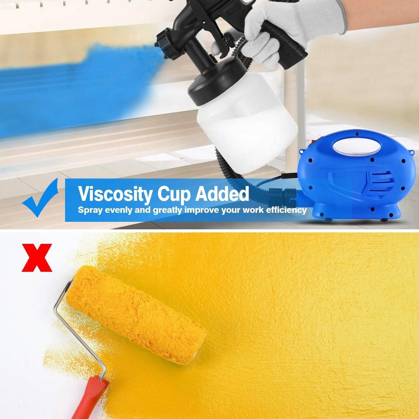 650W/800ML Paint Sprayer Home Improvement - Tophatter Daily Deals