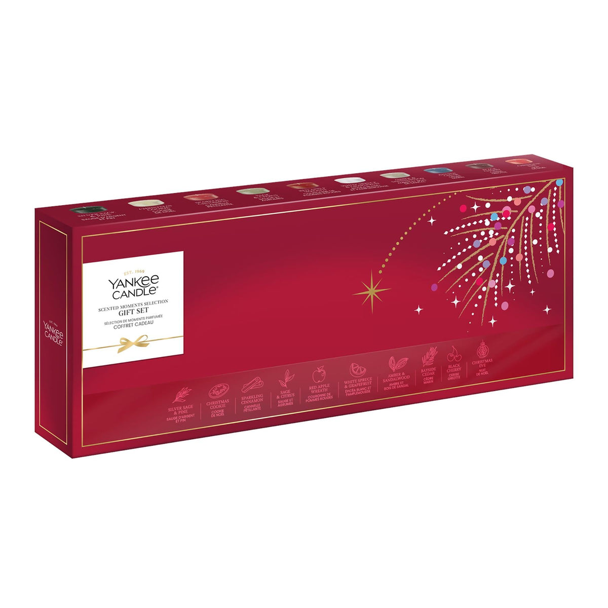 Yankee Candle Christmas Gift Set 10 Tea Lights and 1 Holder Scented Candle - Tophatter Daily Deals