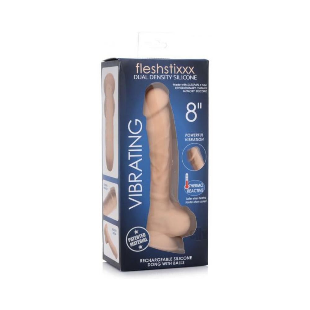 Fleshstixxx Vibrating Rechargeable Dong 8 In. Light - Tophatter Daily Deals