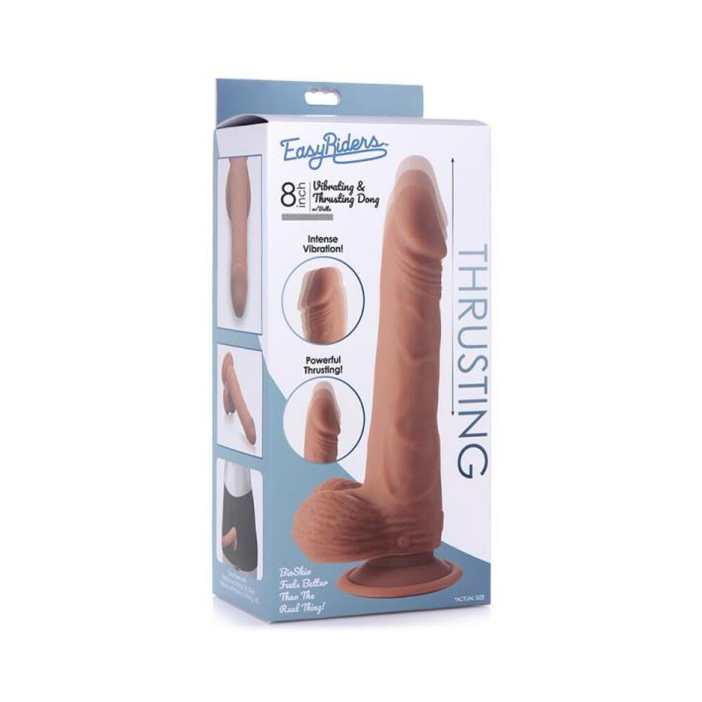 Easy Riders 8 Thrusting Dildo With Balls Medium - Tophatter Daily Deals