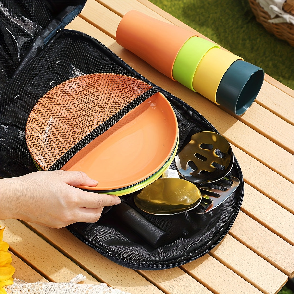 Camping Cooking Set Outdoor Kitchen Utensils (31pcs) Camp Cooking - Tophatter Daily Deals