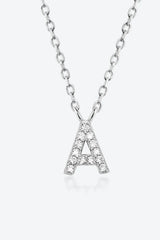 A To F Zircon 925 Sterling Silver Necklace Necklaces - Tophatter Daily Deals