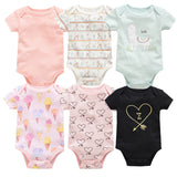 6-piece baby jumpsuit new short-sleeved baby clothes Combination 2 0 - Tophatter Daily Deals