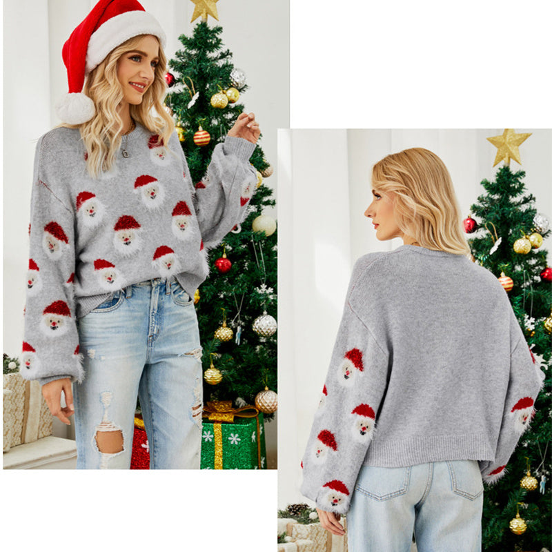 Soft Cozy Womens Pullover Sweater - Boxy Knit, Holiday 3D Changing Face Moving Picture Frame - Tophatter Daily Deals