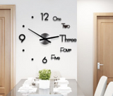 3D Wall Sticker Clock SmallBlack 0 - Tophatter Daily Deals