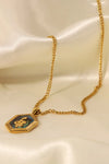 18K Gold Plated Snake Geometric Pendant Necklace Necklaces - Tophatter Daily Deals