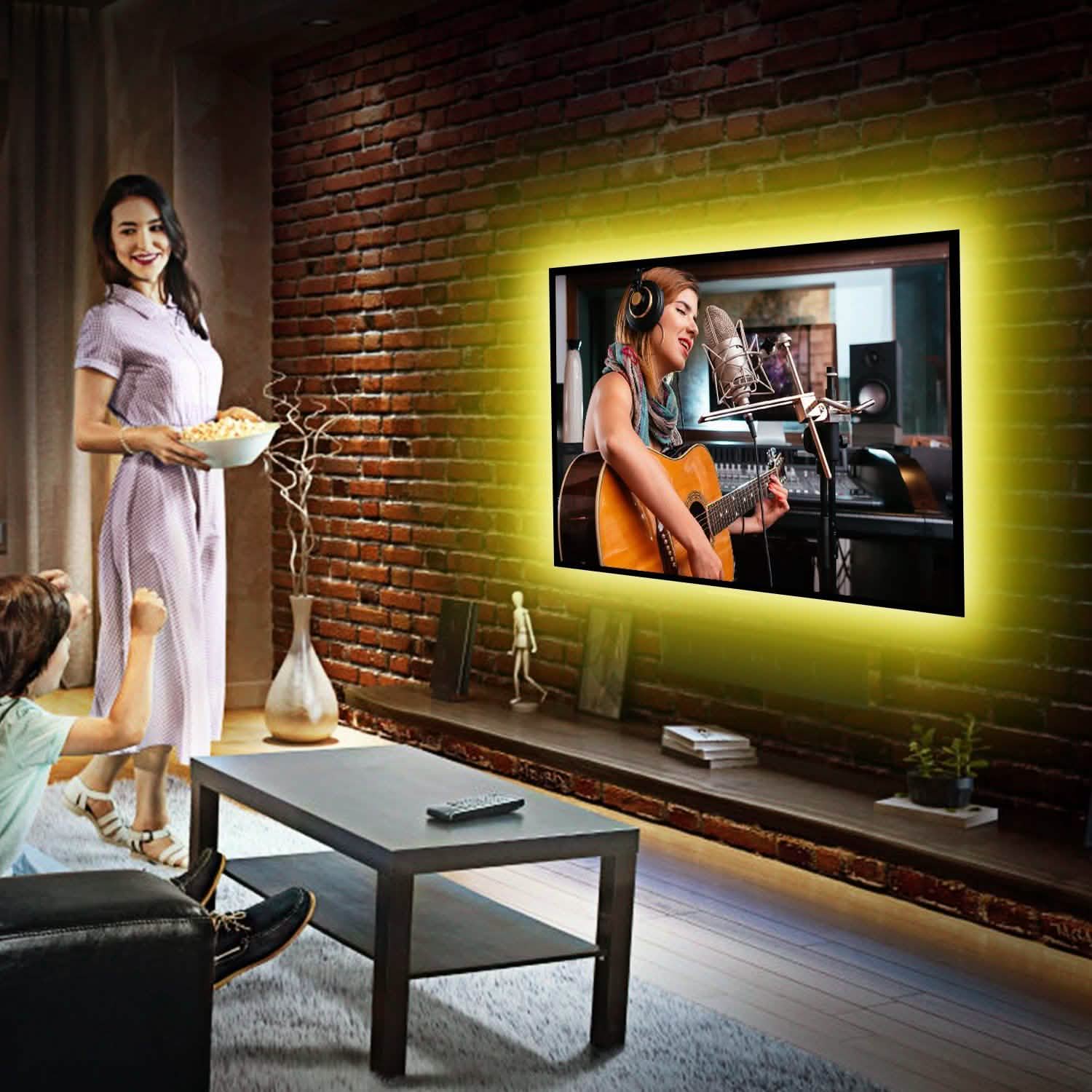 6.56ft TV LED Backlight RGB Strip Light USB Monitor Lighting Indoor Lighting - Tophatter Daily Deals