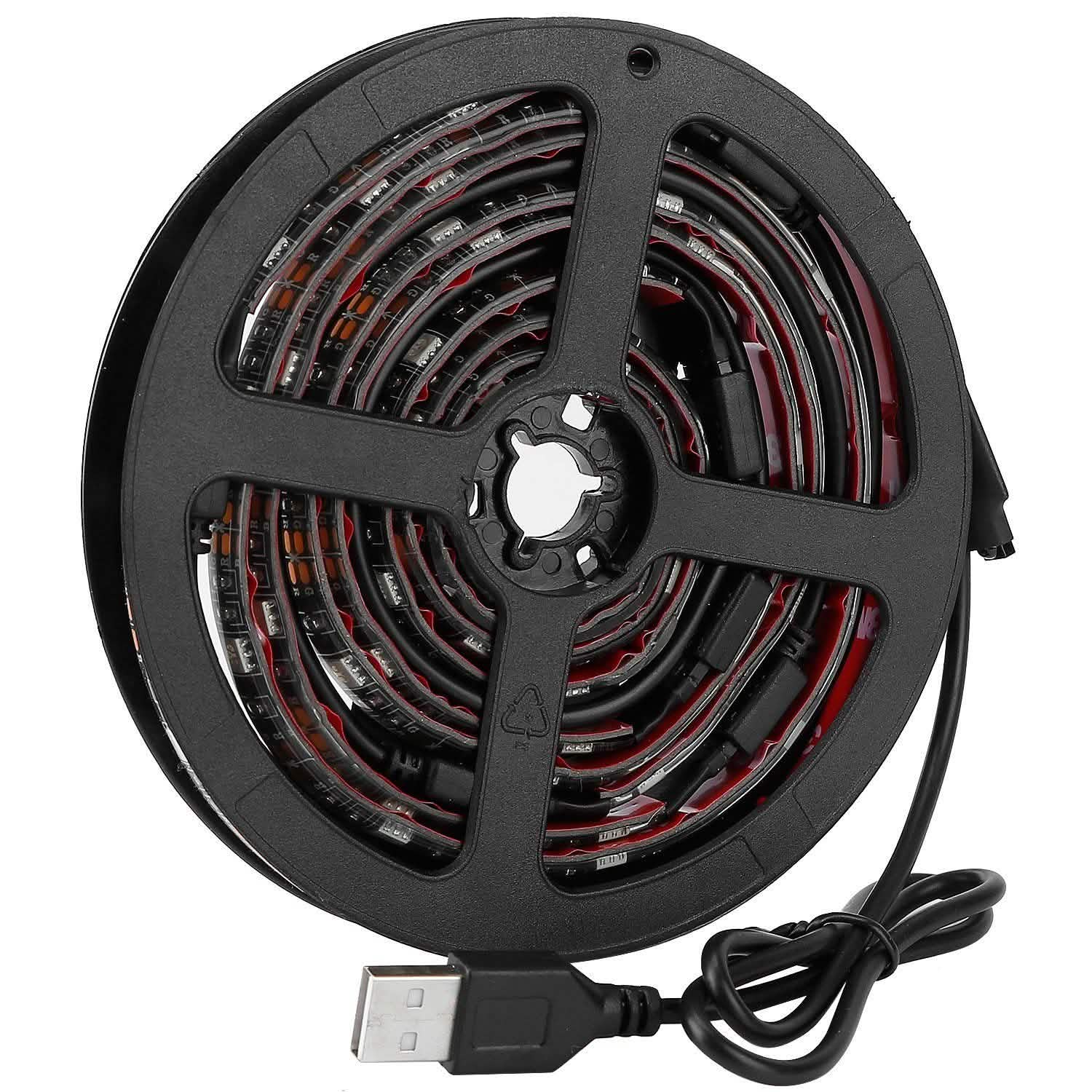 6.56ft TV LED Backlight RGB Strip Light USB Monitor Lighting Indoor Lighting - Tophatter Daily Deals