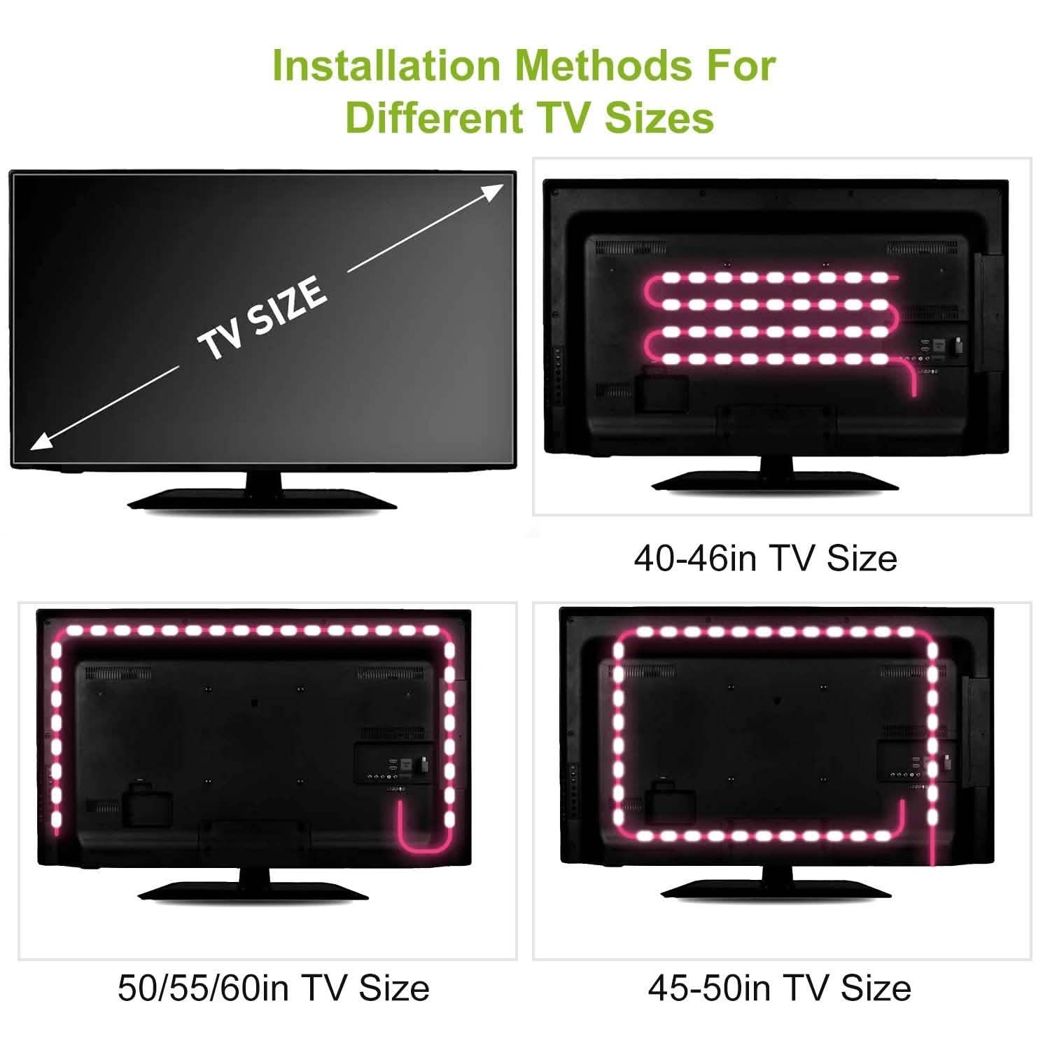 6.56ft TV LED Backlight RGB Strip Light USB Monitor Lighting Indoor Lighting - Tophatter Daily Deals