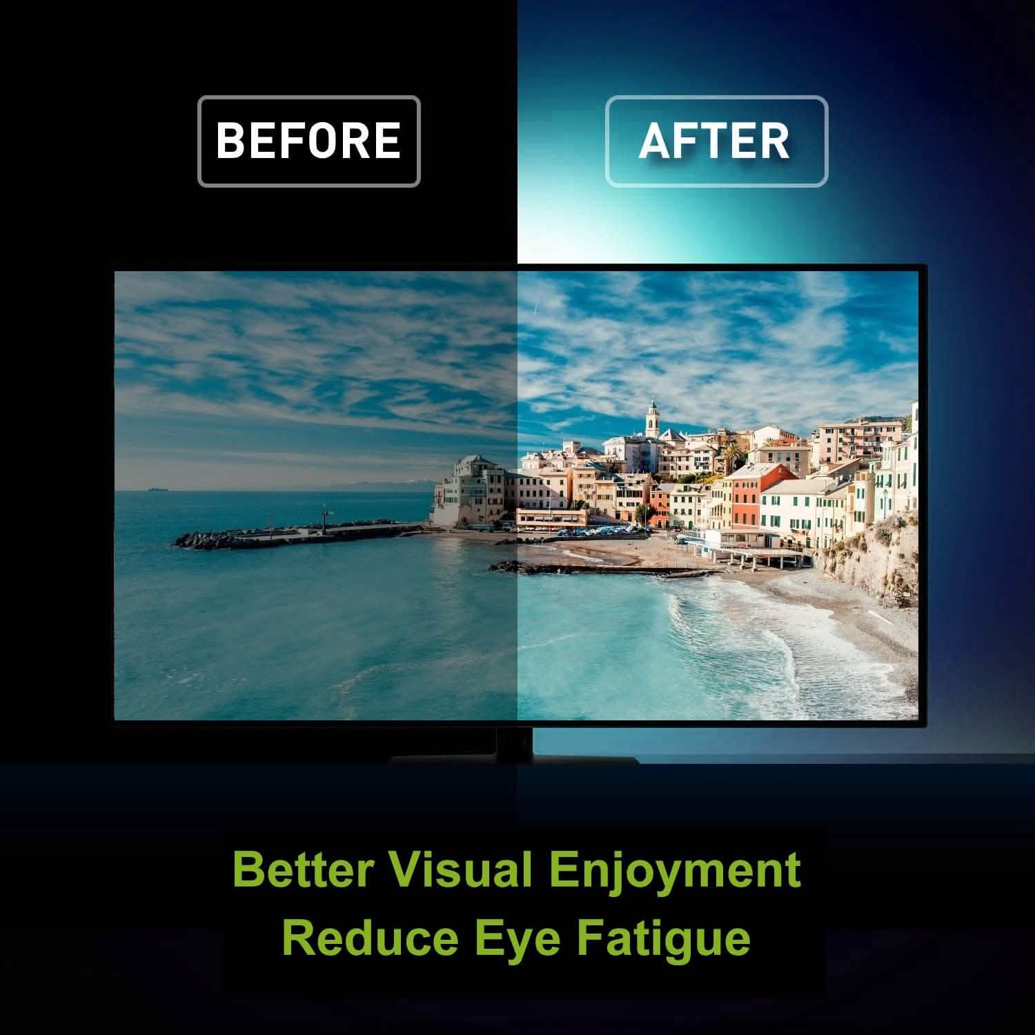 6.56ft TV LED Backlight RGB Strip Light USB Monitor Lighting Indoor Lighting - Tophatter Daily Deals