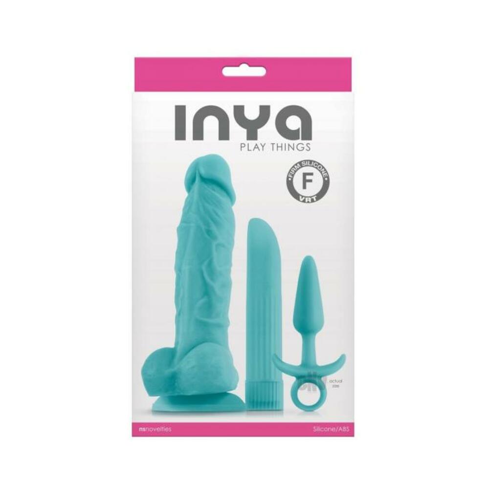 Inya Playthings 3-piece Set Teal - Tophatter Daily Deals