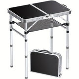 Folding Camping Table Adjustable Height Outdoor Recreation > Camping > Camp Furniture - Tophatter Daily Deals