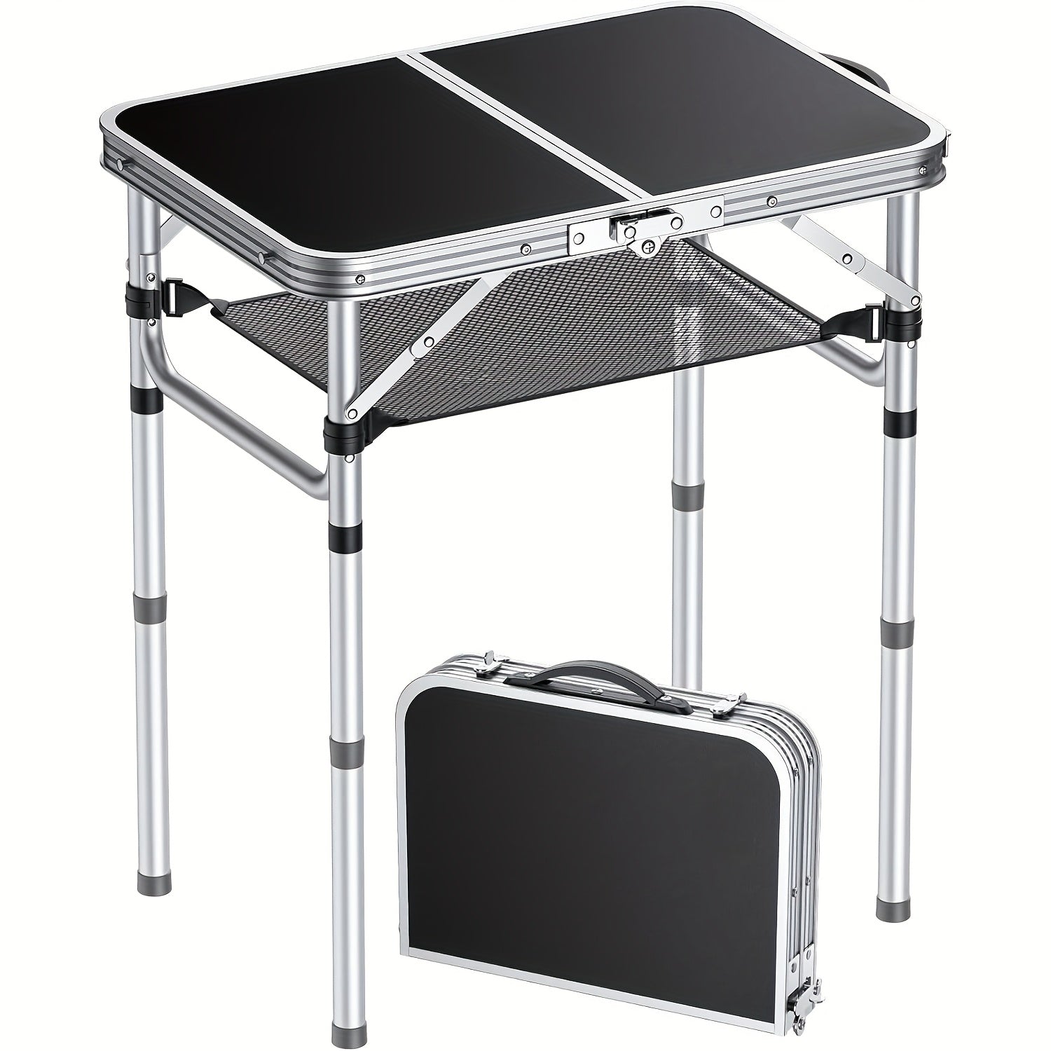 Folding Camping Table Adjustable Height Outdoor Recreation > Camping > Camp Furniture - Tophatter Daily Deals