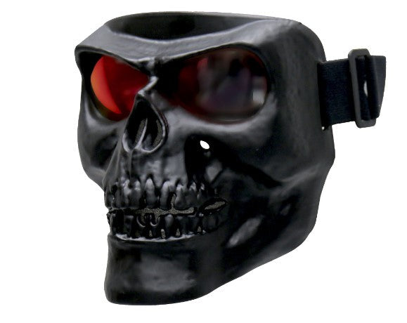 Hot Leathers Black Skull Polypro Face Mask With G-Tech Lenses - Tophatter Daily Deals