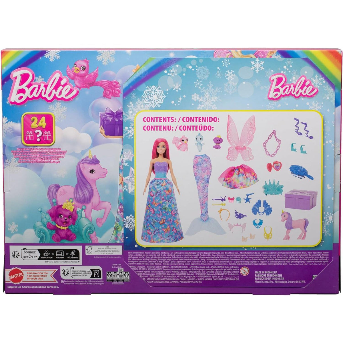 Barbie Christmas Advent Calendar | Dreamtopia Barbie Doll Advent Calendar Advent Calendar - Tophatter Daily Deals