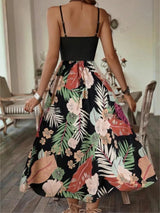 Slit Printed Scoop Neck Cami Dress Casual Dresses - Tophatter Daily Deals