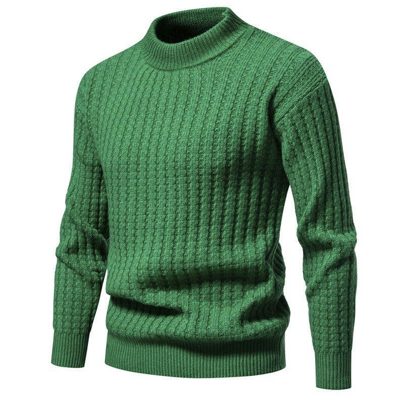 Warm Men's Knit Sweater - Round Neck Ribbed Knit, Autumn 3D Changing Face Moving Picture Frame - Tophatter Daily Deals