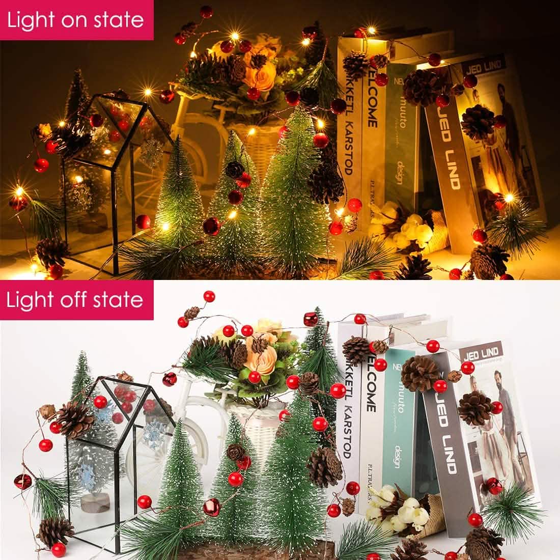 6.5Ft. 20 LED Christmas Garland with Lights Christmas Decorations - Tophatter Daily Deals