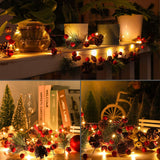 6.5Ft. 20 LED Christmas Garland with Lights Christmas Decorations - Tophatter Daily Deals