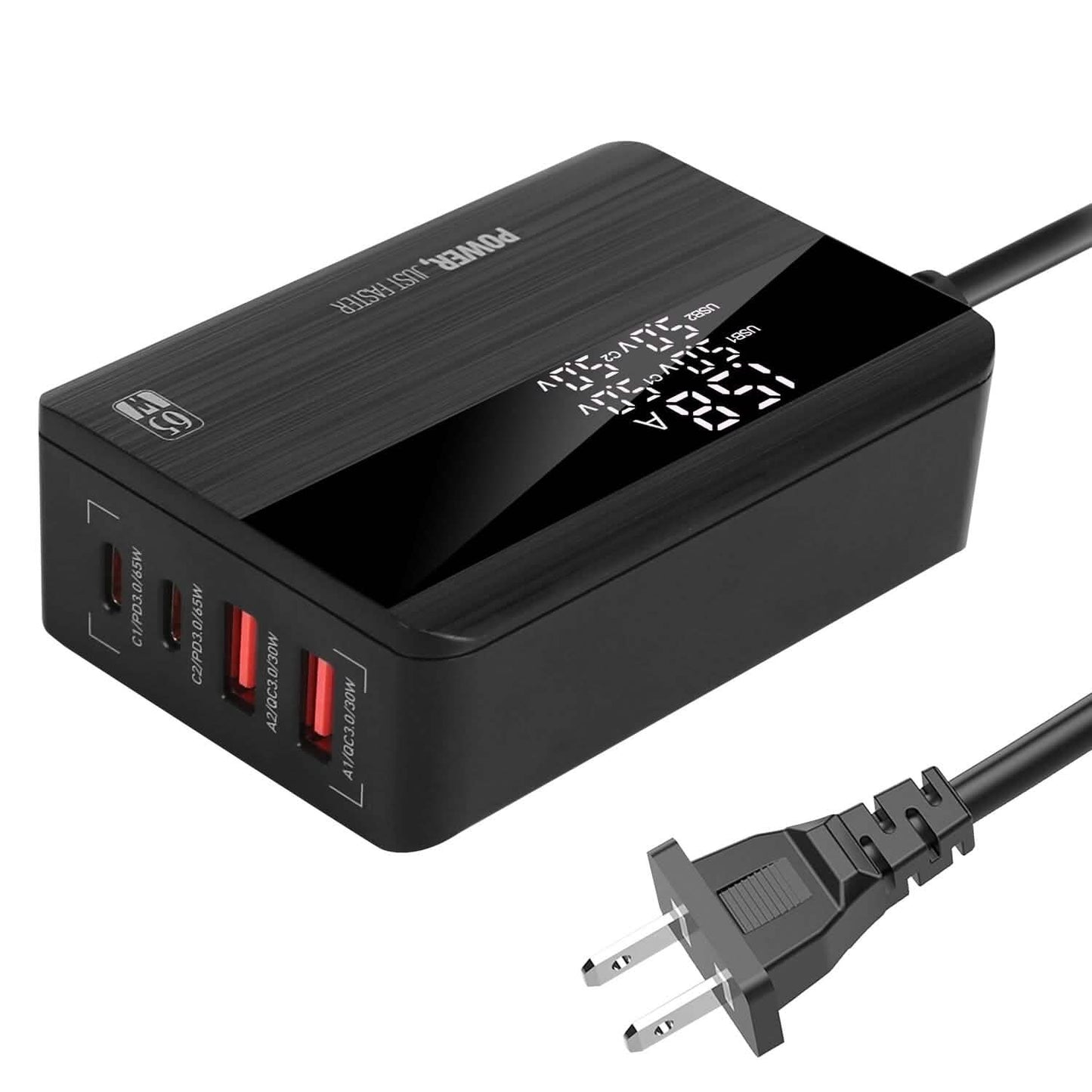 65W 4 USB Port Fast Wall Charger Mobile Accessories - Tophatter Daily Deals