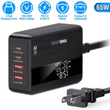 65W 4 USB Port Fast Wall Charger Mobile Accessories - Tophatter Daily Deals