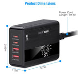 65W 4 USB Port Fast Wall Charger Mobile Accessories - Tophatter Daily Deals