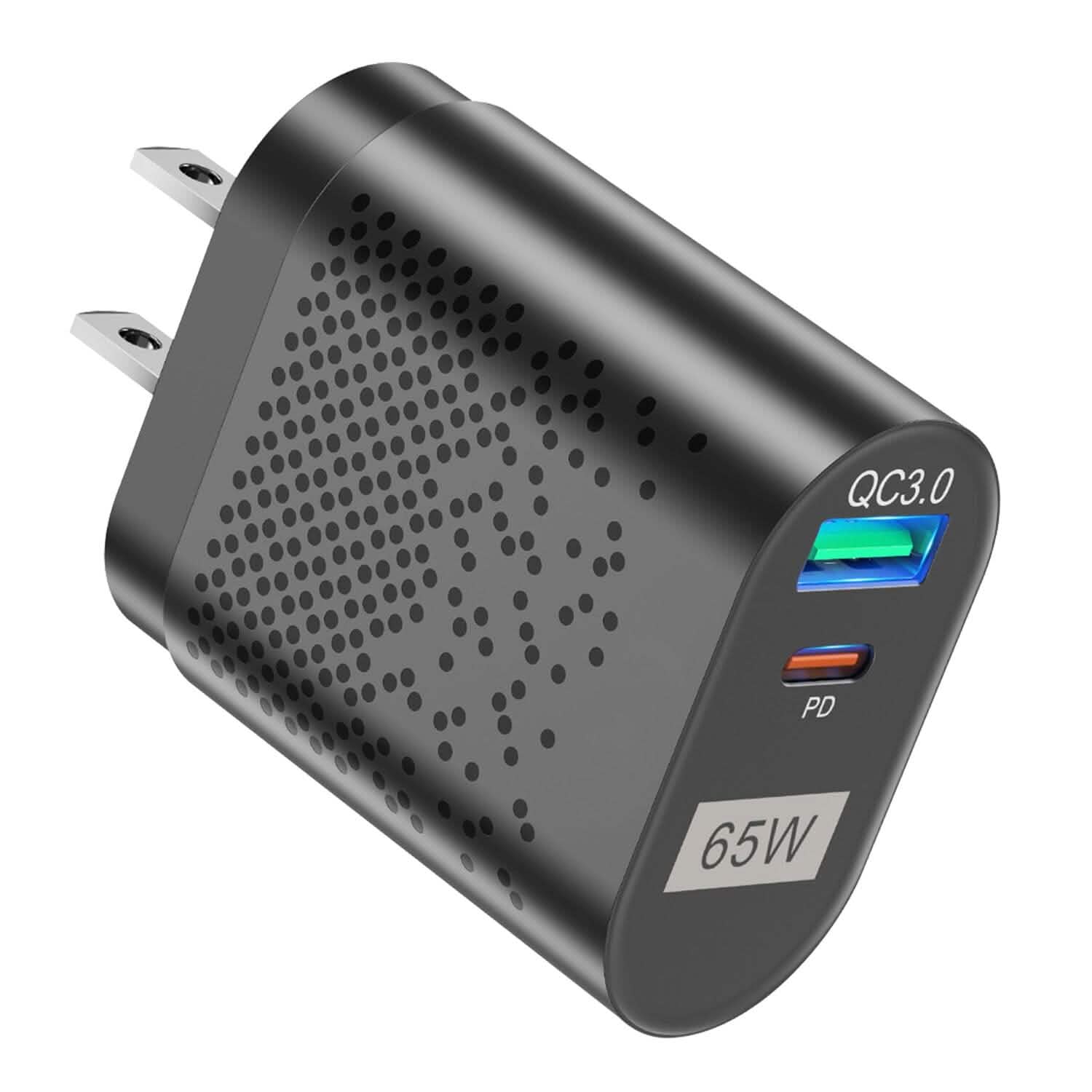 65W Type C Fast Wall Charger PD QC3.0 Adapter Mobile Accessories - Tophatter Daily Deals