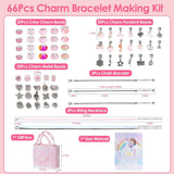 66-Pieces: Charm Bracelet Making Kit Toys & Games - Tophatter Daily Deals