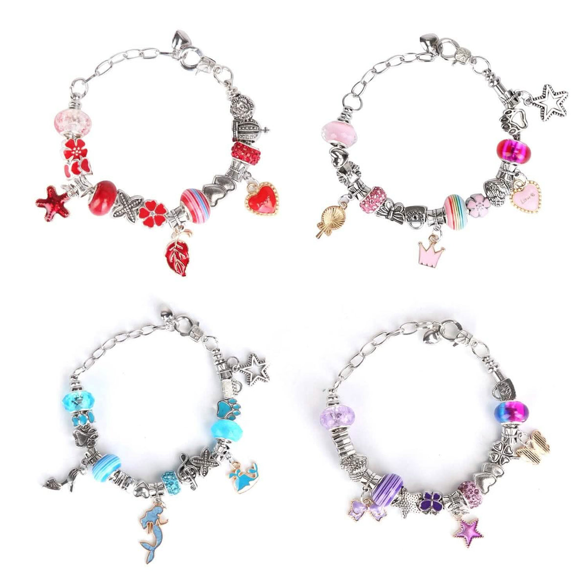 66-Pieces: Charm Bracelet Making Kit Toys & Games - Tophatter Daily Deals