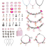 66-Pieces: Charm Bracelet Making Kit Pink Toys & Games - Tophatter Daily Deals